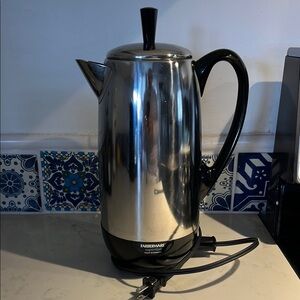 Farberware Silver and Black Electric Coffee Percolator